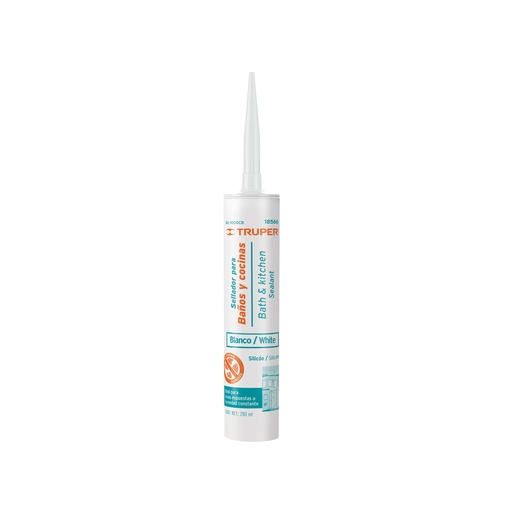 [T18566] Sellador blanco para baños y cocinas, 280 ml, Truper - Pag 366