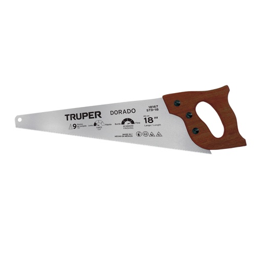 [T18167] Serrucho 18' Dorado, 9 DPP, Truper - Pag 364