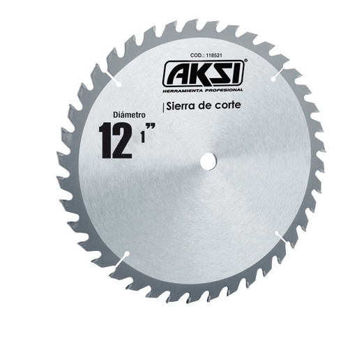 [A118521] Sierra circular para madera 12", 40 dientes, centro 1"