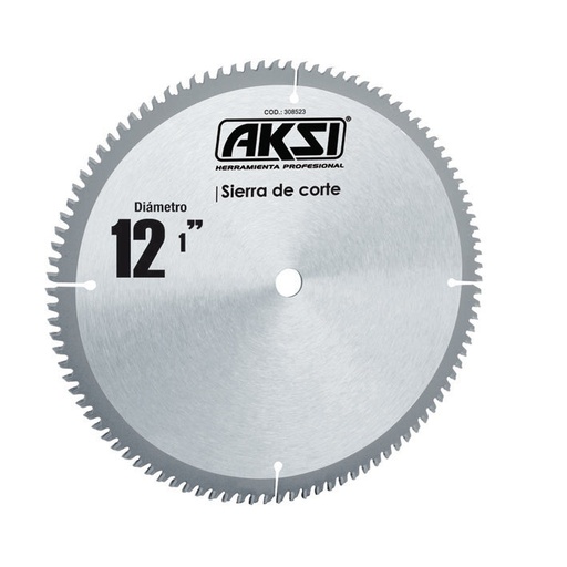 [A118523] Sierra circular para madera 12", 80 dientes, centro 1"