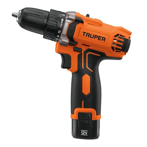 [T18653] Taladro compacto inalámbrico 3/8', 12 V, Truper - Pag 342