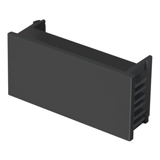 [T47996] Tapón ciego, 1 módulo, línea Española, color negro, Volteck
