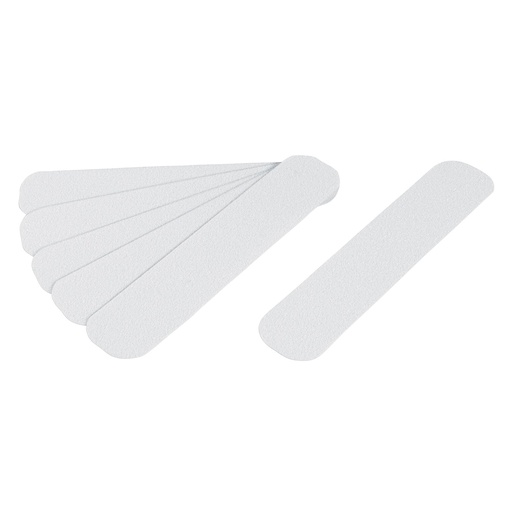 [T12531] Tarjeta 6 tiras 23cm antiderrapantes blancas 50mm c/abrasivo