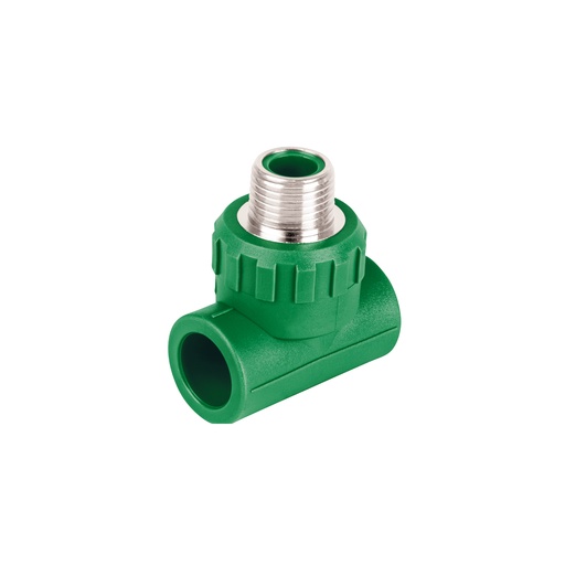 [T49838] Tee macho de PPR 1/2' con inserto metálico, Foset - Pag 528