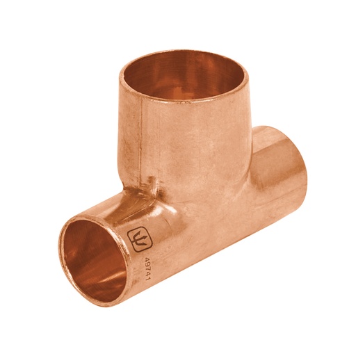[T49741] Tee reducida de cobre 1/2' x 1/2' x 3/4', Foset - Pag 532