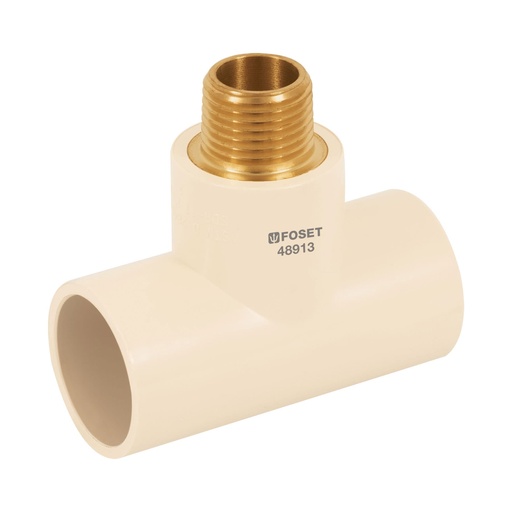 [T48913] Tee reducida macho de CPVC 1' x 1' x 1/2' inserto latón - Pag 525