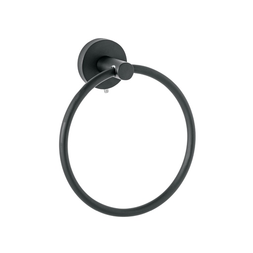 [T45975] Toallero argolla metálico acabado negro, Foset Túbig - Pag 483