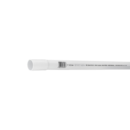 [T40083] Tubo de 3 m de PVC de 1' hidráulico RD 26, Foset - Pag 523