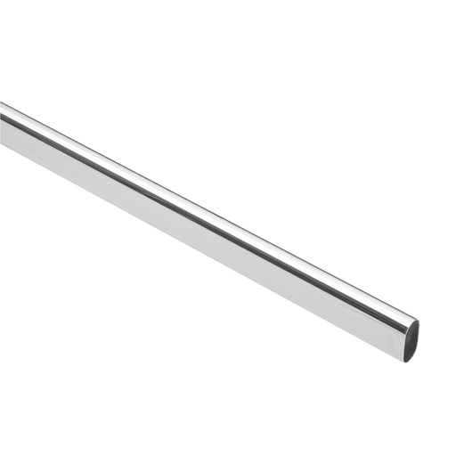 [T45897] Tubo ovalado para clóset, 2.4 m, acero cromado, Hermex - Pag 597