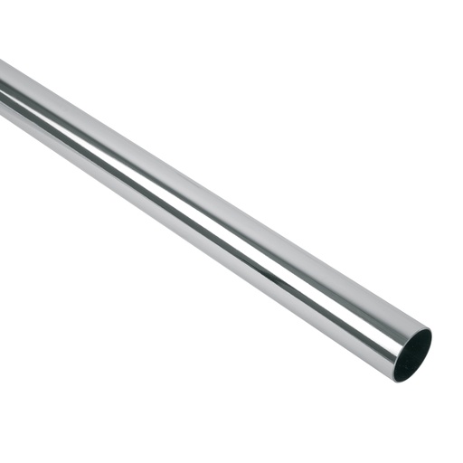 [T48974] Tubo redondo para clóset, 3.0 m, acero cromado, Hermex - Pag 597