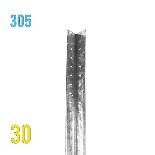 [ESQ 305 30] Esquinero Perforado Metálico Calibre 30 a 3.05mt