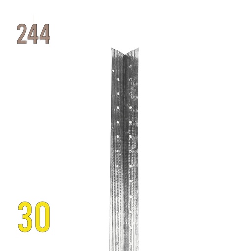 [ESQ 244 30] Esquinero Perforado Metálico Calibre 30 a 2.44mt