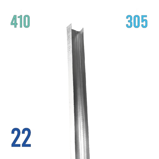 [CAN 410 305 22] Canal de Amarre Metálico Calibre 22 de 4.10cm a 3.05mt