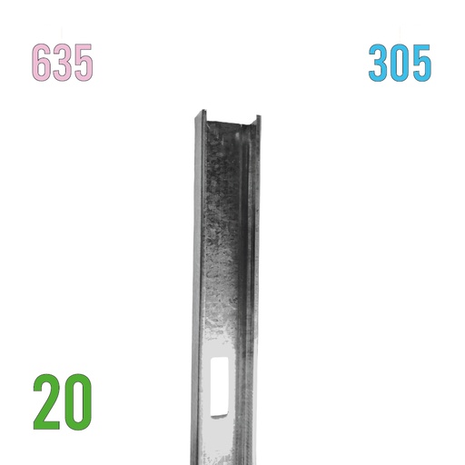 [POS 635 305 20] Poste Metálico Calibre 20 de 6.35cm a 3.05mt