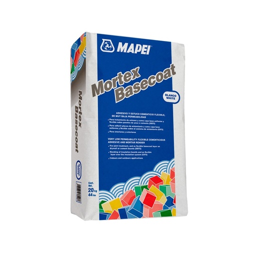 [BAS COA BLA 20] Recubrimiento Mortex BaseCoat Mapei Blanco de 20kg