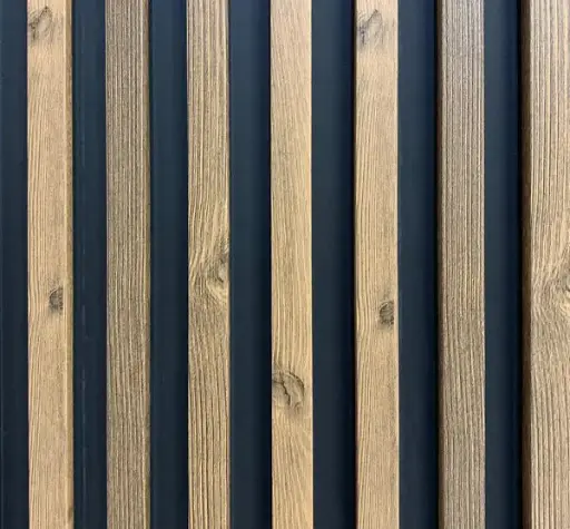 [ZK114B] Lambrín para Muro Bicolor ZK114 WPC de 2.30x16.80cm a 2.90mt