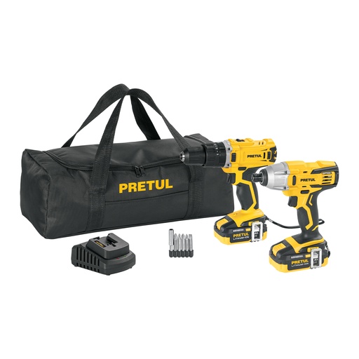 [T29020] Combo rotomartillo/destornillador impacto, 20V, PRETUL - Pag 273