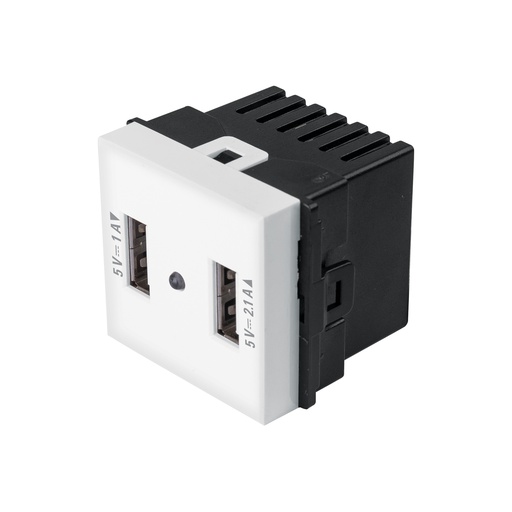 [T29051] Toma con 2 puertos USB de 1.5 módulos, línea Toledo, Basic - Pag 409