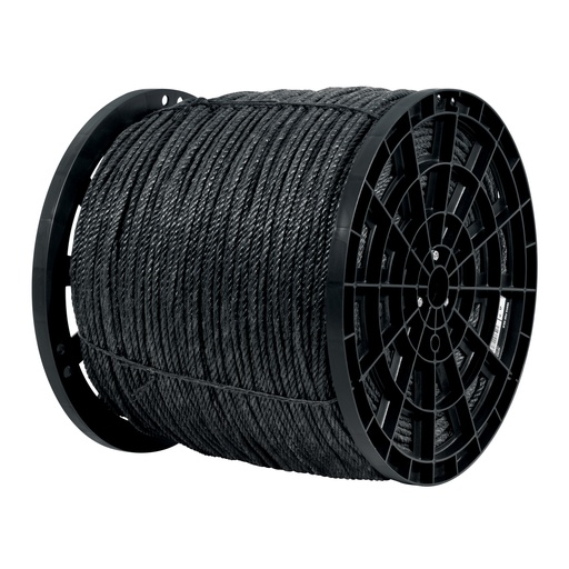 [T40763] Kilo de cuerda negra de polipropileno 6 mm, carrete 20kg - Pag 556