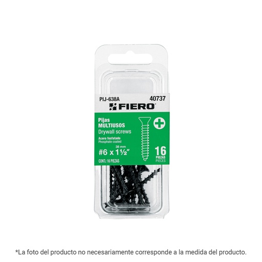 [T40778] Blíster con 13 pijas #6 x 2' multiusos, Fiero - Pag 565,574