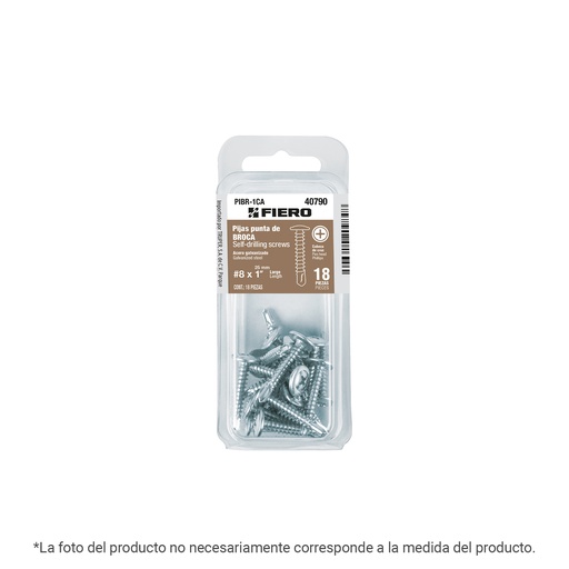 [T40793] Blíster con 10 pijas cabeza cruz, punta broca 2', Fiero - Pag 566,574