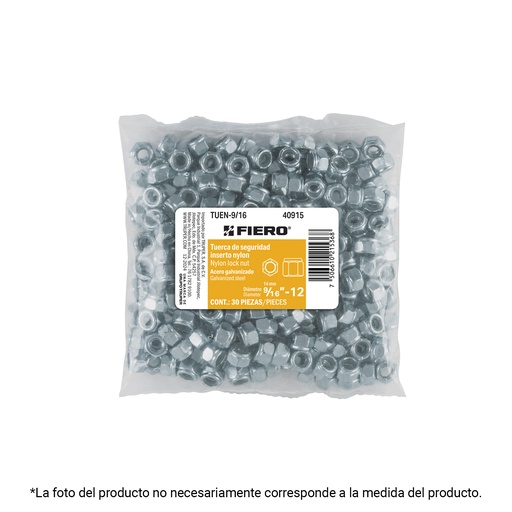 [T40916] Bolsa con 25 tuercas de seguridad, 5/8' , FIERO - Pag 569