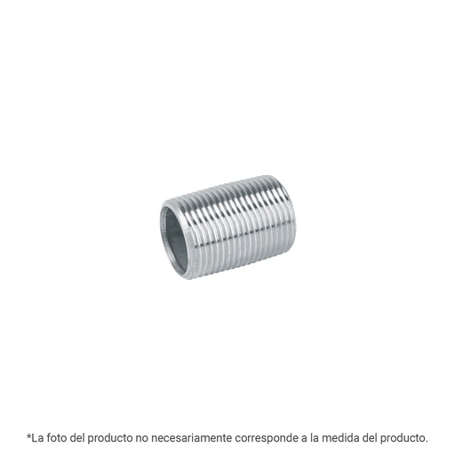 [T43963] Niple de acero galvanizado 1/4' cuerda corrida, FOSET - Pag 535