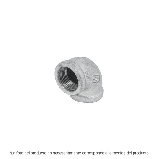 [T43964] Codo 90° acero galvanizado de 1/4', FOSET - Pag 534