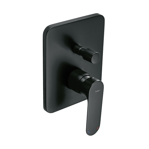 [T44112] Monomando para regadera con desviador, negro, FOSET RIVIERA - Pag 492