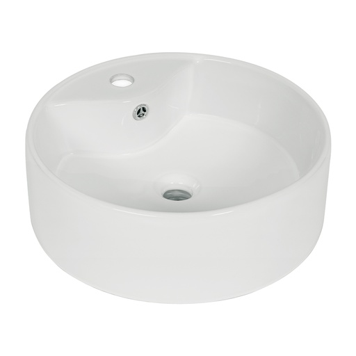 [T44178] Lavabo de porcelana de sobreponer redondo, blanco, FOSET - Pag 542