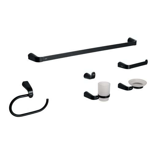[T44277] Juego de 6 accesorios para baño, negro, FOSET RIVIERA - Pag 494