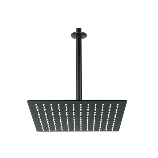 [T44821] Regadera plato cuadrado 12' con brazo, negro, FOSET RIVIERA - Pag 493