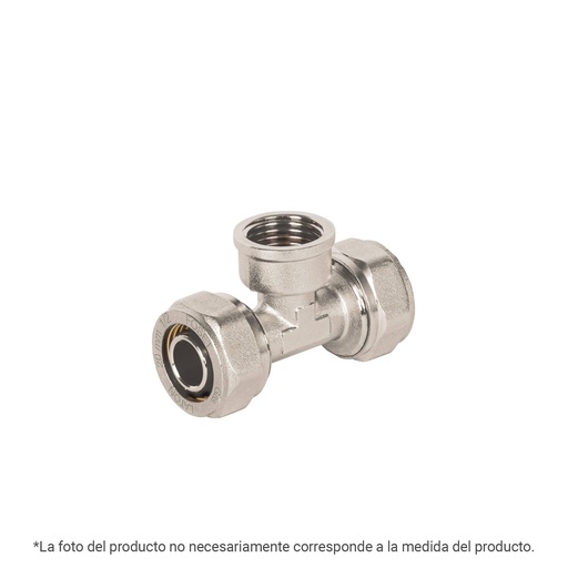 [T44853] Tee para PEALPE,3/8x1/2x3/8',con rosca hembra central, Foset - Pag 516