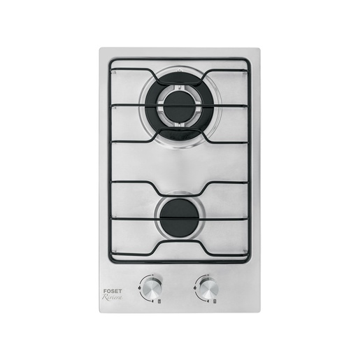[T45509] Parrilla gas empotrable 30cm, 2 quem, inox, esmalte, Foset - Pag 544