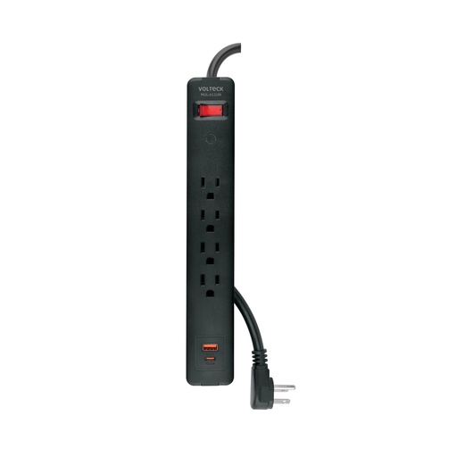 [T45665] Multicontacto 4 entradas, 1 USB A + 1 USB C, negro, VOLTECK - Pag 424