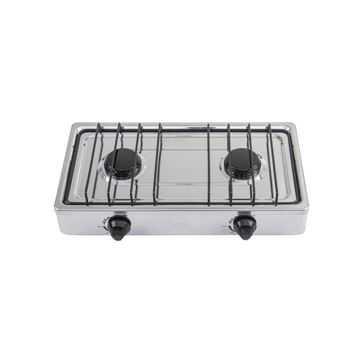 [T45666] Parrilla de gas de sobreponer,2 quemadores, inox, FOSET AERO - Pag 545