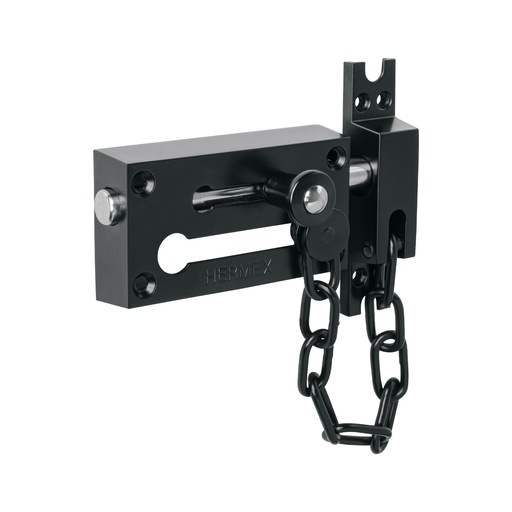 [T45677] Pasador con cadena para puerta, acabado negro, HERMEX - Pag 593