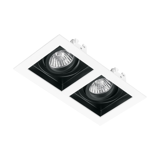 [T49549] Luminario empotrable con 2 spots dirigibles, blanco, VOLTECK - Pag 453