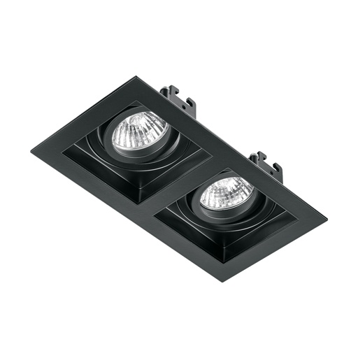 [T49713] Luminario empotrable con 2 spots dirigibles, negro, VOLTECK - Pag 453