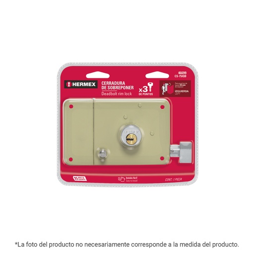 [T49740] Cerradura sobreponer der instalafácil, llave puntos, blíster - Pag 591