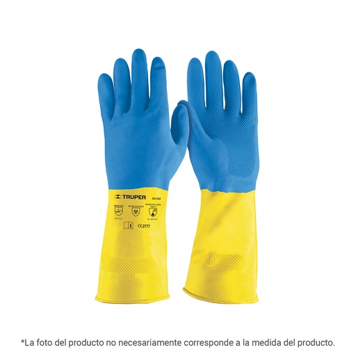 [T103712] Guantes de látex reforzados para limpieza, XG, Truper - Pag 350