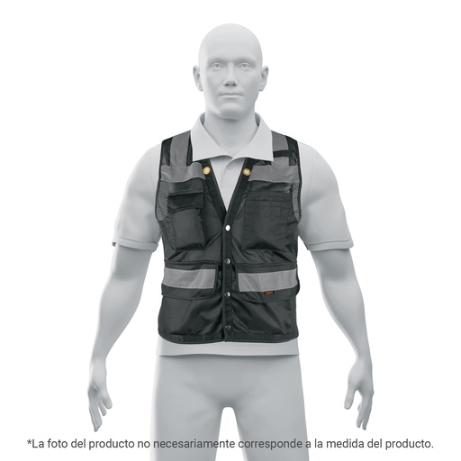 [T103991] Chaleco seguridad reforzado negro con bolsas, XL, Expert - Pag 352